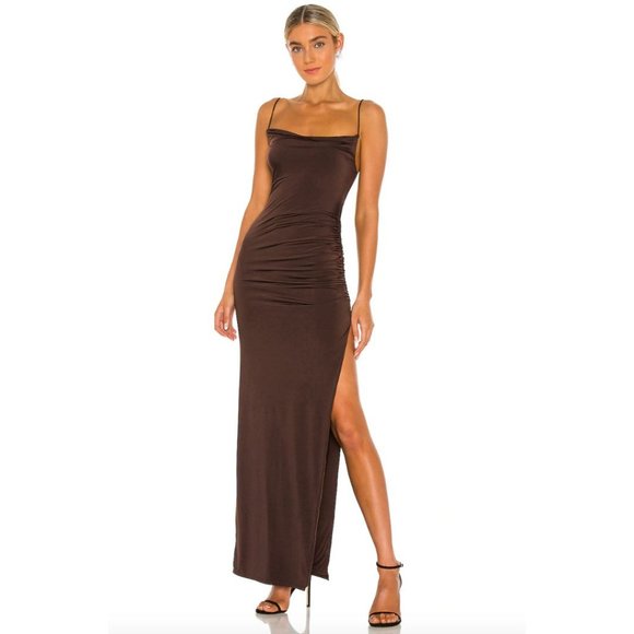 REVOLVE Dresses & Skirts - Revolve | Espresso Brown Odessa Gown